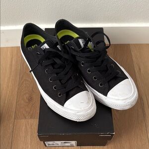 Converse Black Canvas, Mens 8/Womens 10
